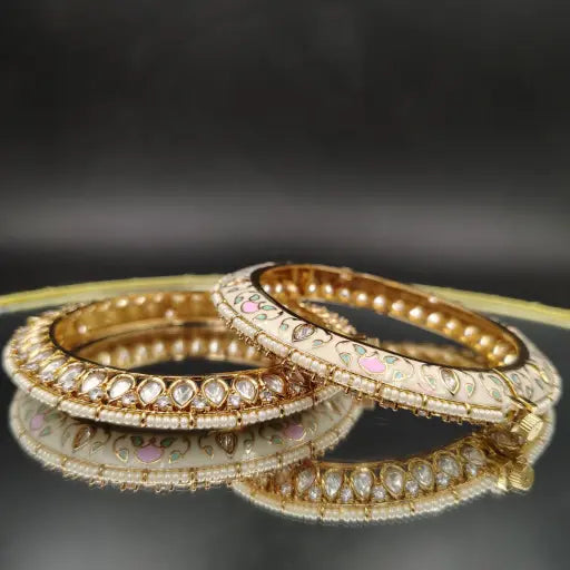 Meenakari Pacheli Openable Bangles