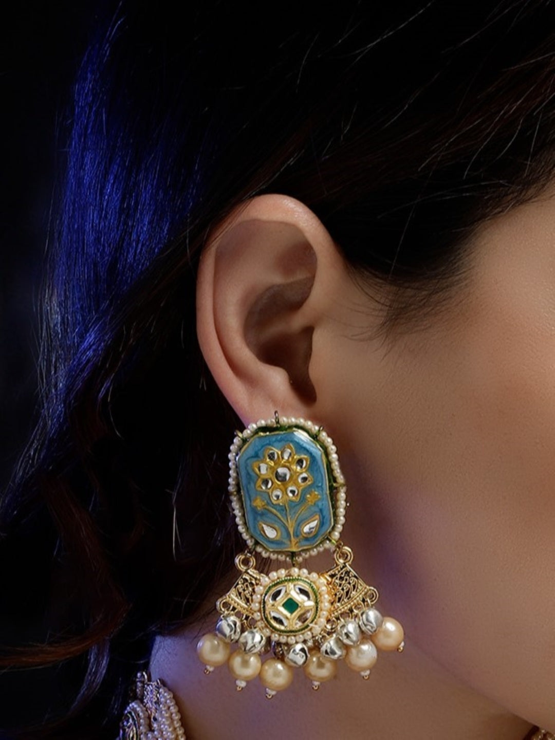 Sapphire Mist Drop Earring