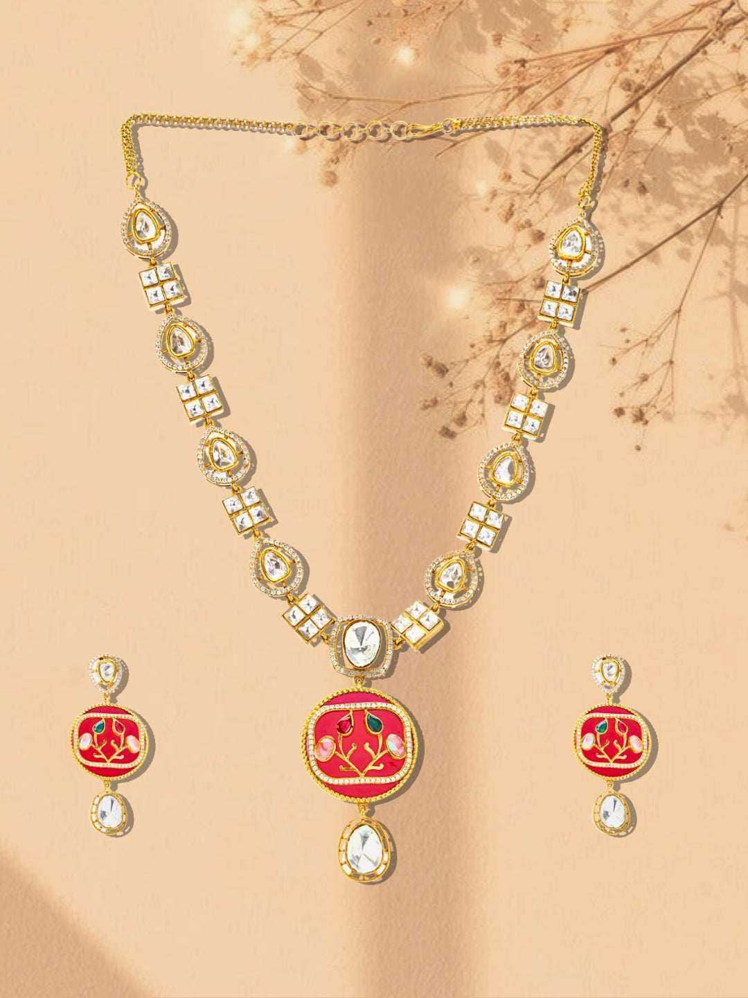 Anarkali Necklace with Earring