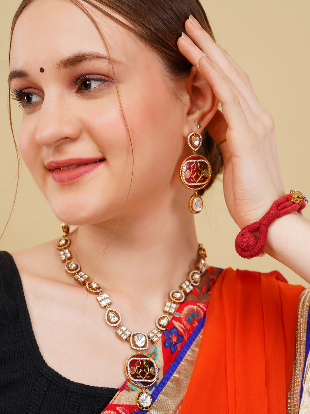 Anarkali Necklace with Earring