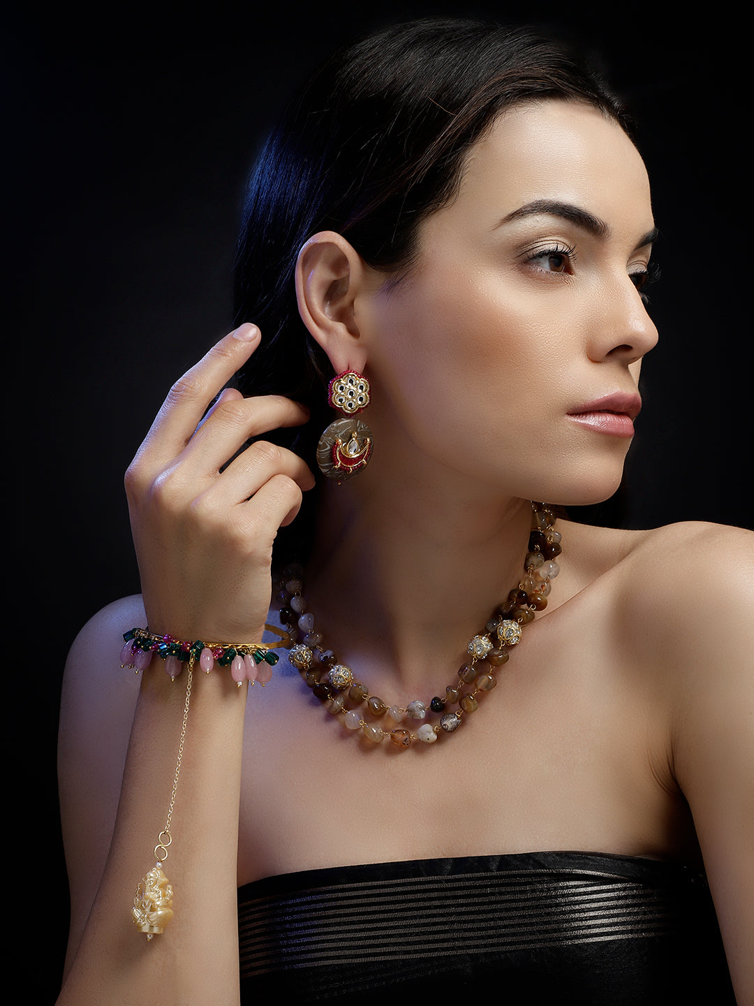 Amber Dusk layered necklace