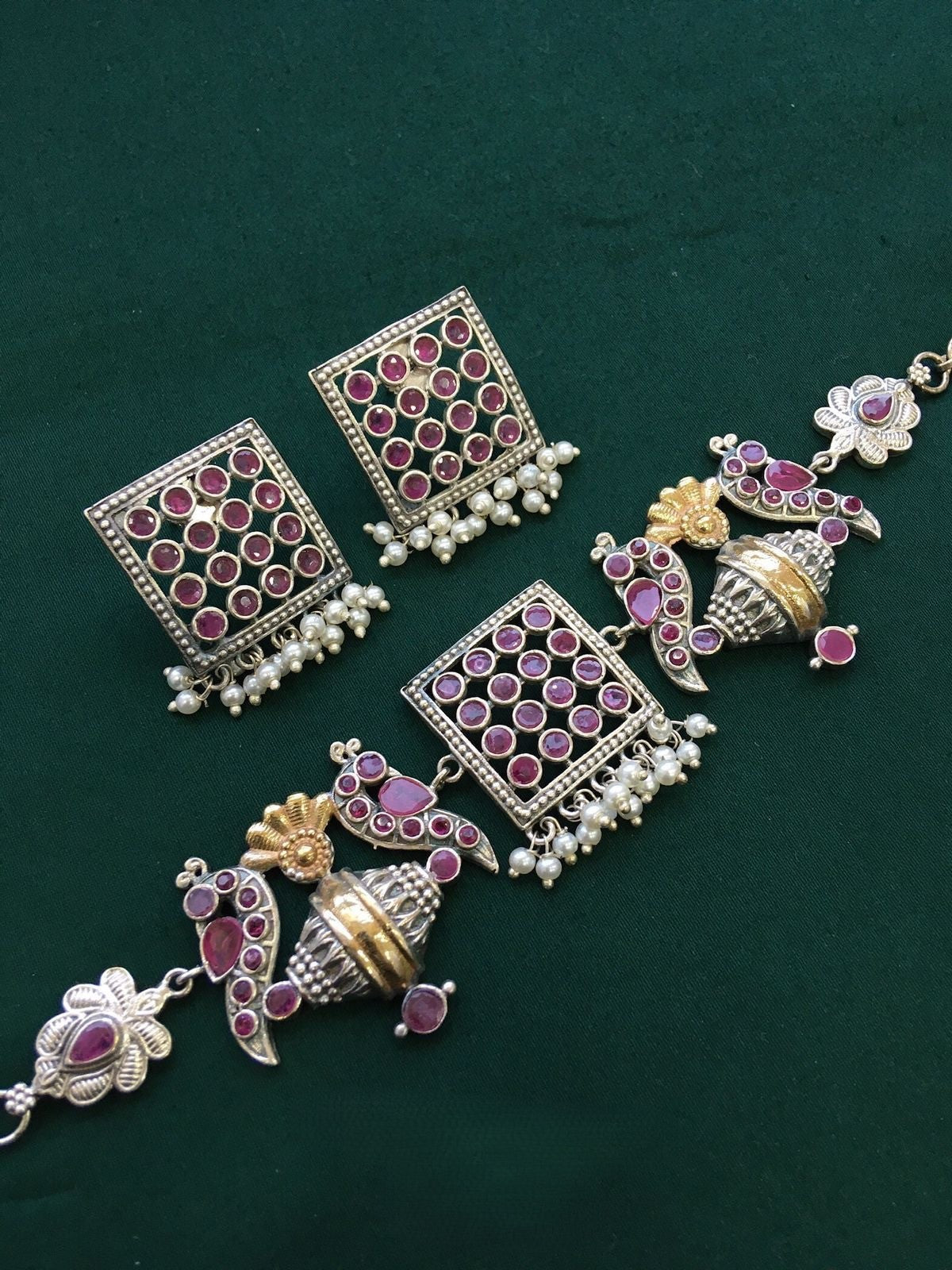 Green Stone Fusion Choker Set