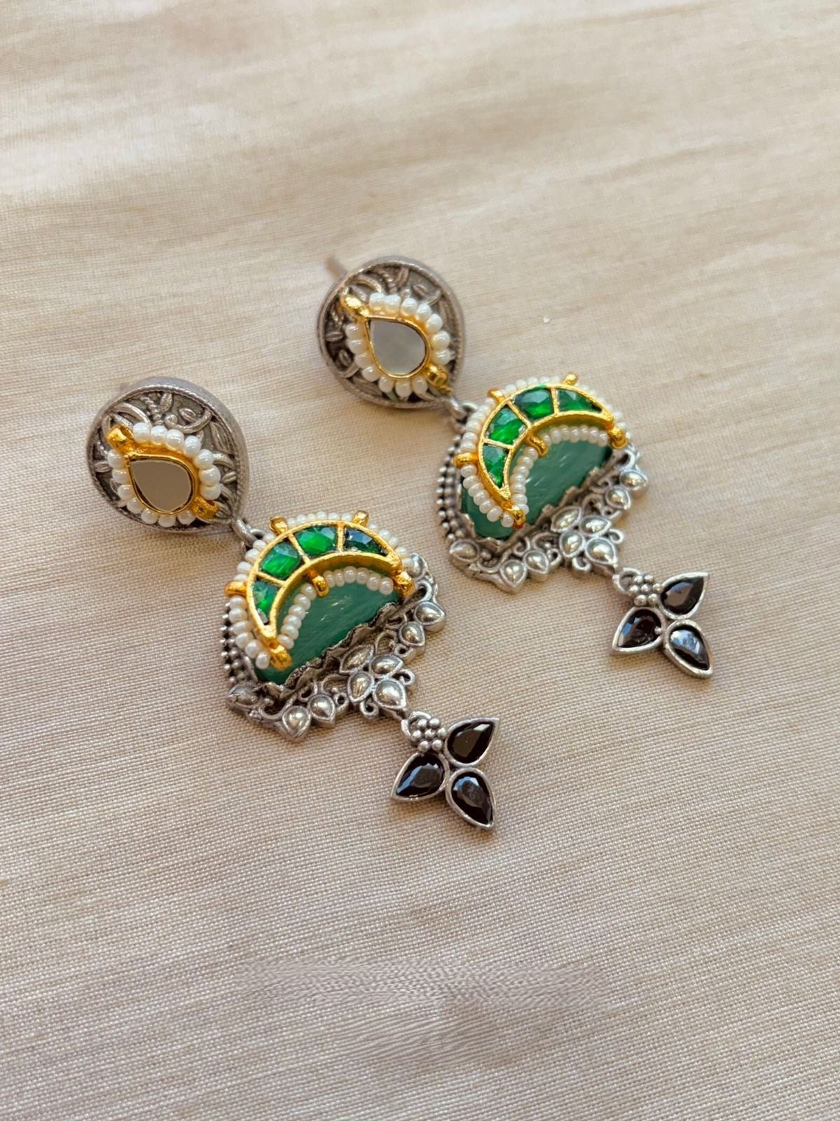 Peach Pearl Fusion Earrings