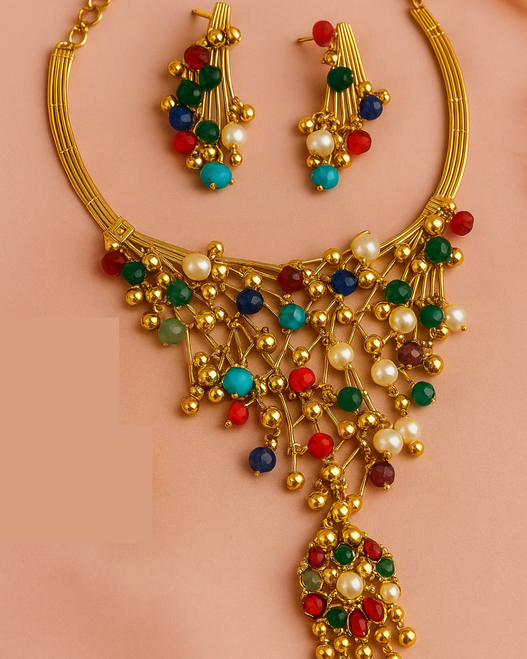 Vivid Charm Multistone Necklace Set