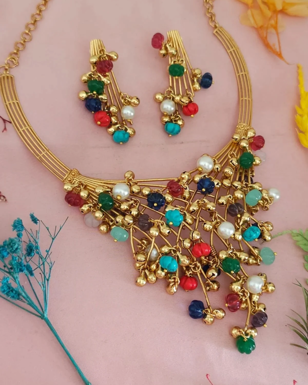 Vivid Charm Multistone Necklace Set