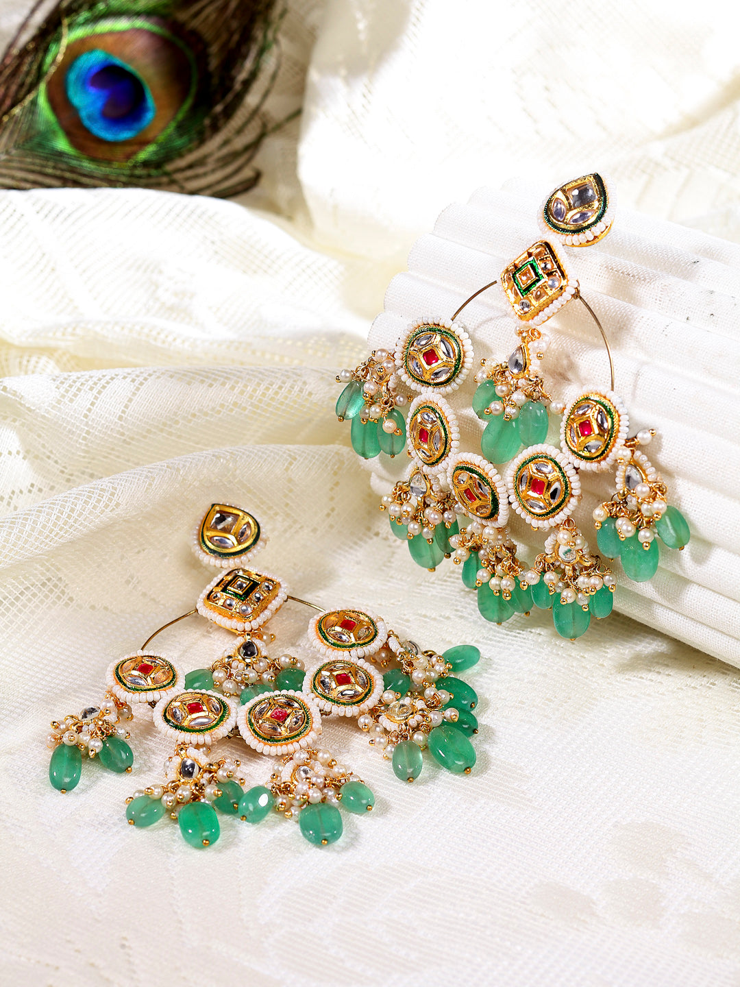 Raspberry ChandBali Earring