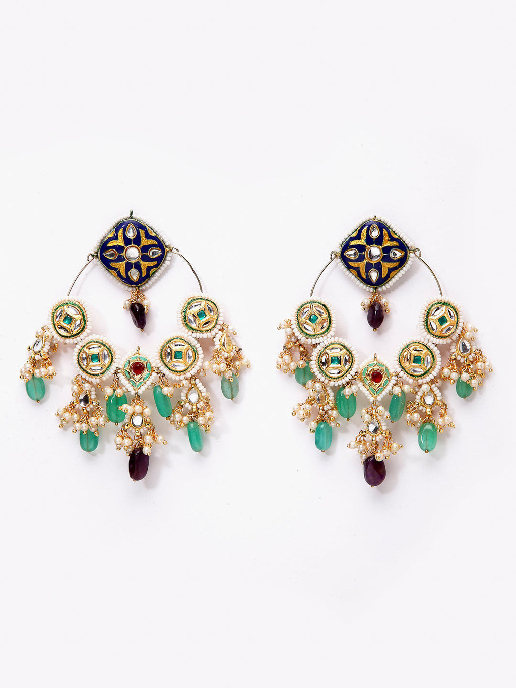 Cerulean Charm ChandBali Earring