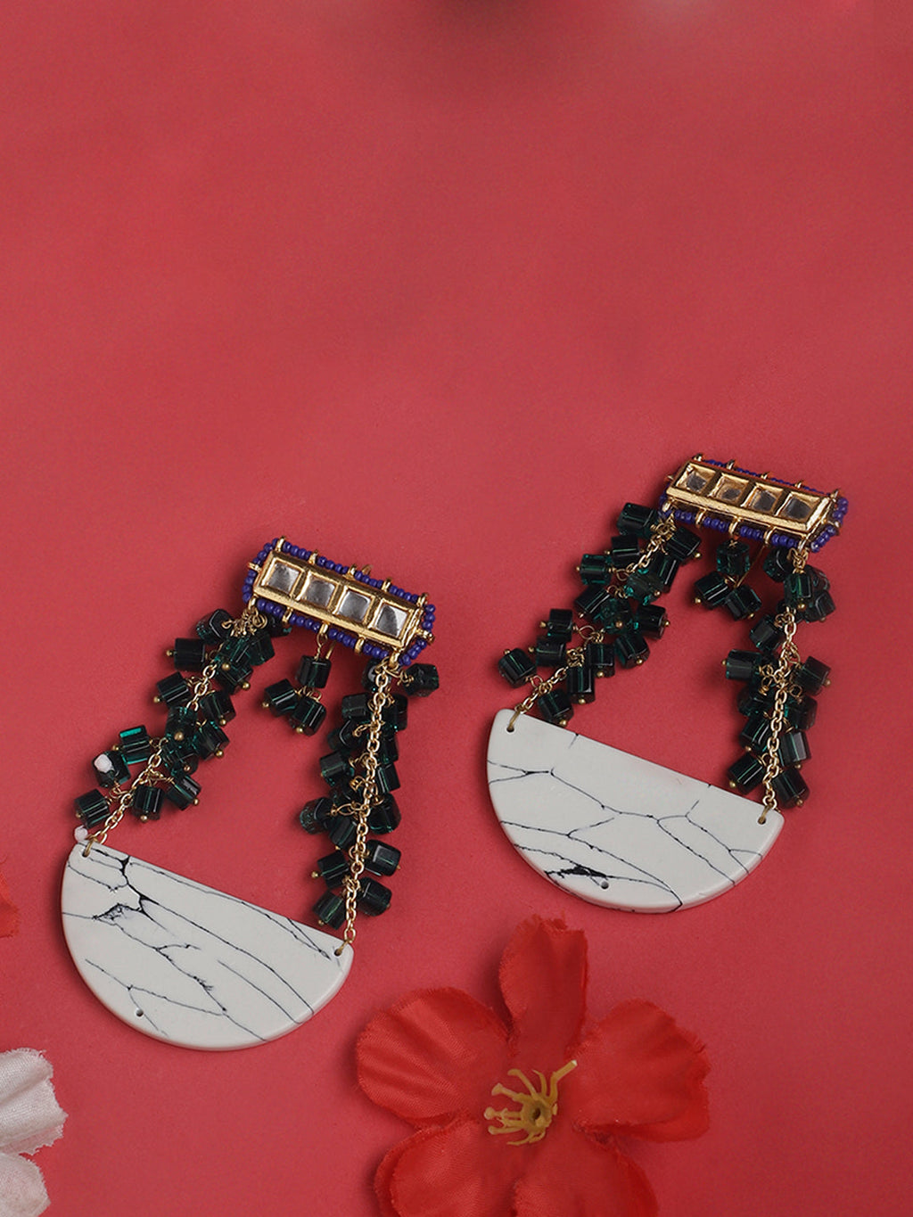 Sabz-e-Bahaar Drop Earring
