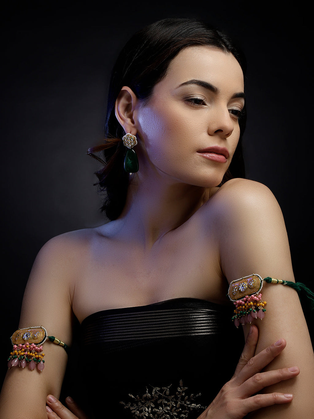 Sabz-e-Zarreen Drop Earring