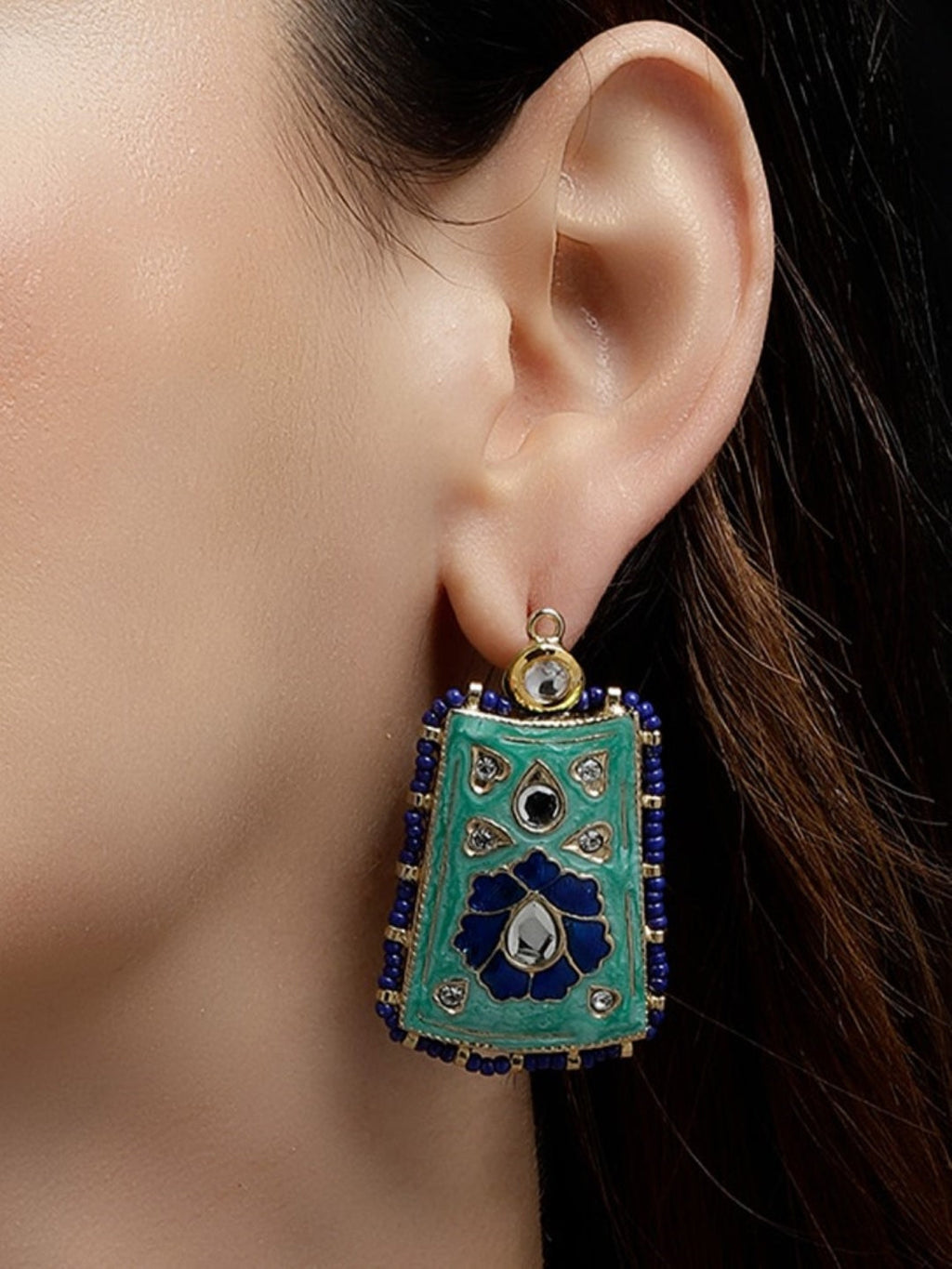 Neelkanth Glow Drop Earring
