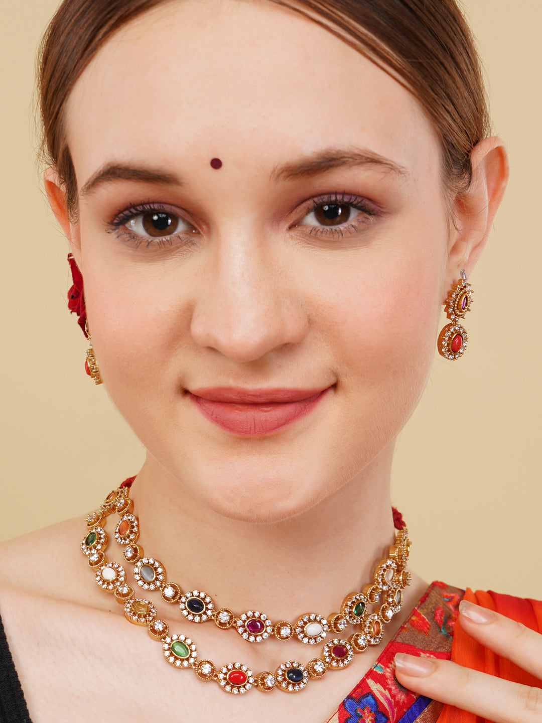 Laal-e-Yaqoot Necklace with Earring