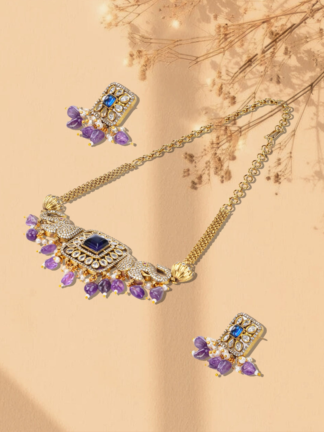 Jamuni Necklace with Earring