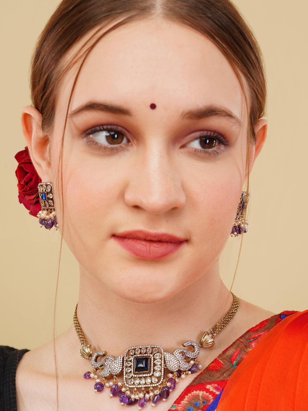 Jamuni Necklace with Earring