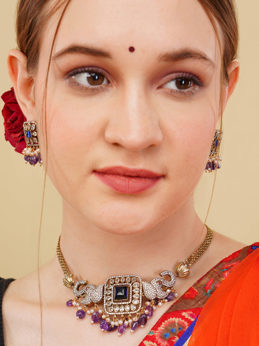 Jamuni Necklace with Earring