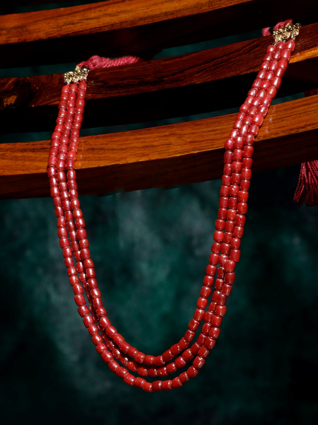 Nazakat-e-Surkh layered necklace