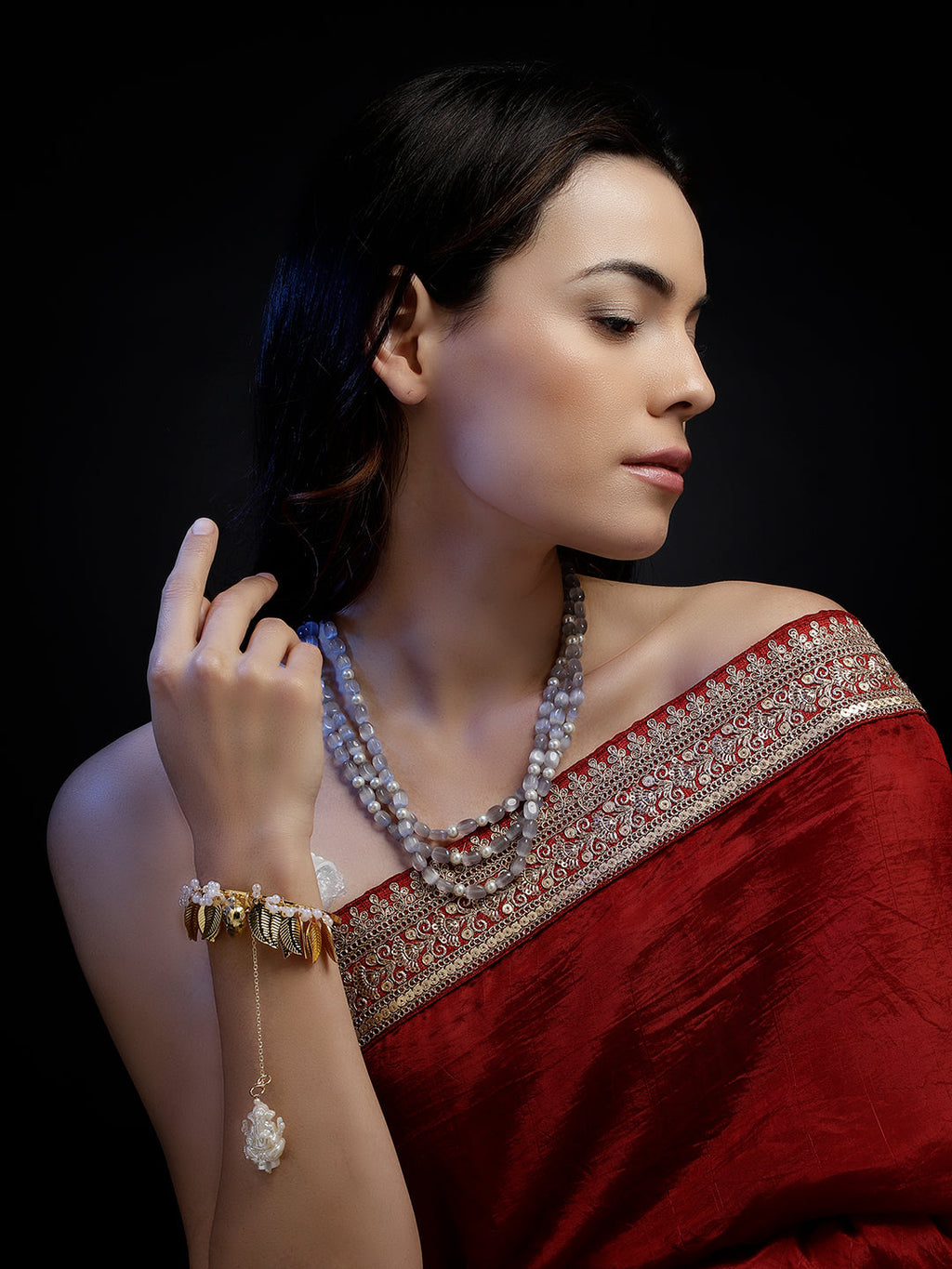 Chandi Saaya layered necklace