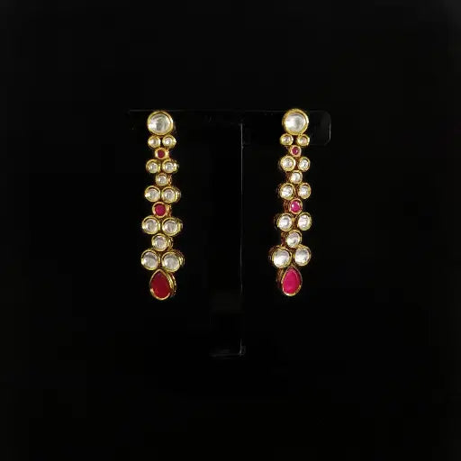 Designer fusion earrings with drop elements