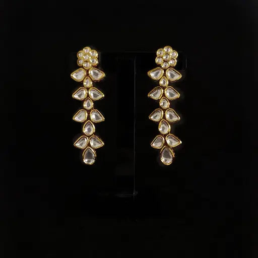 Royal grand earrings with bold stone highlights