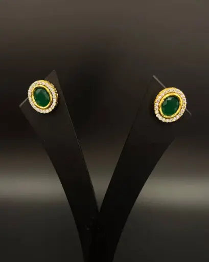 Sleek minimalist earrings in matte gold