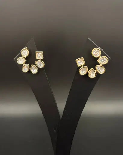Subtle floral studs with antique finish