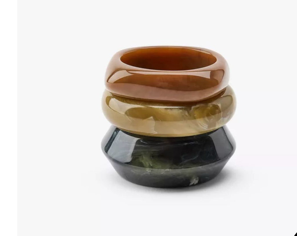 Premium Resin Statement Bangles – Bold & Stylish (Set of 3)