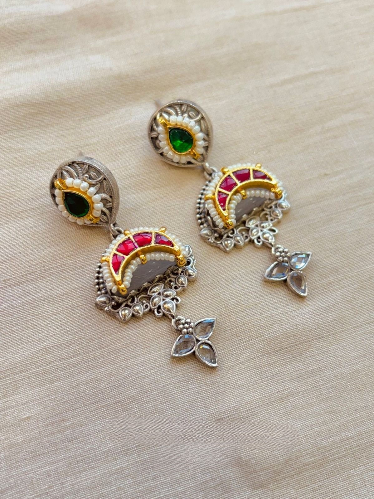 Peach Pearl Fusion Earrings