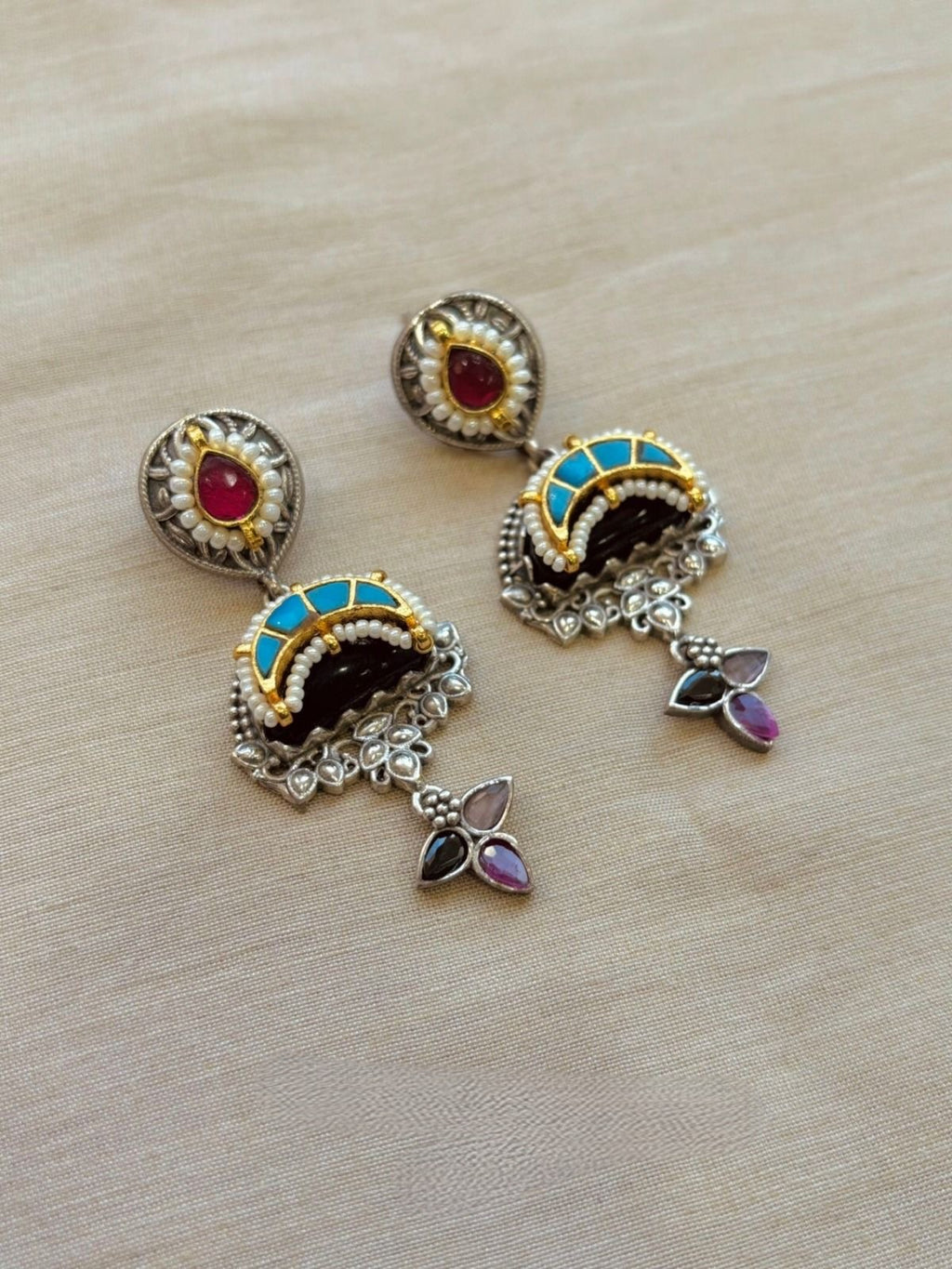 Peach Pearl Fusion Earrings