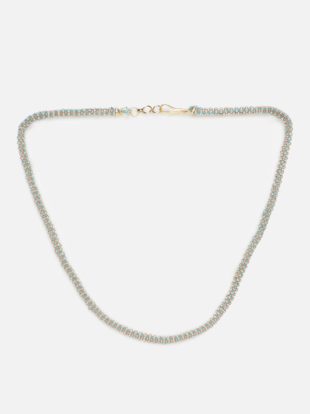 AIVY LUXE artisan statement layered necklace with delicate silver chain and gold clasp