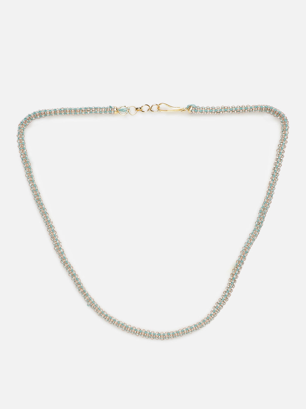 AIVY LUXE artisan statement layered necklace with delicate gold clasp and intricate beaded design