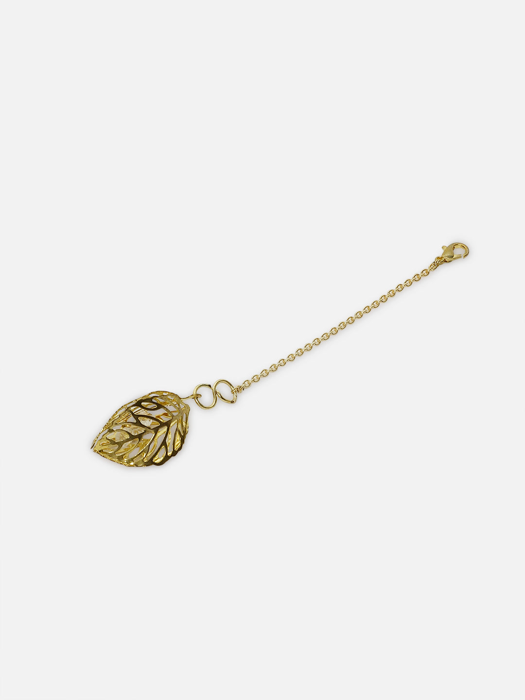 AIVY LUXE handcrafted watch charm for women with delicate gold leaf design and chain