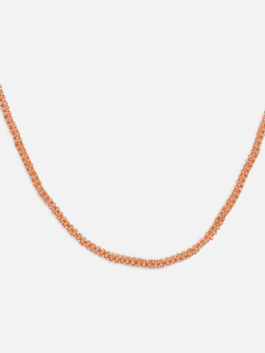 AIVY LUXE delicate orange beaded necklace for women with intricate bead design