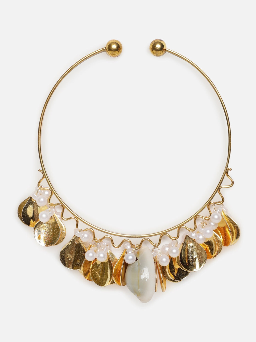 AIVY LUXE premium designer bracelets for women featuring gold-tone metal with pearl and shell accents