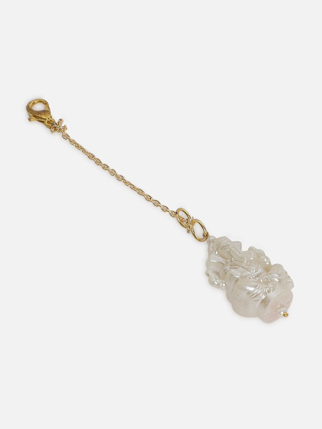 AIVY LUXE Shaandar Zar luxury charm watch accessory with gold chain and pearl-like floral pendant