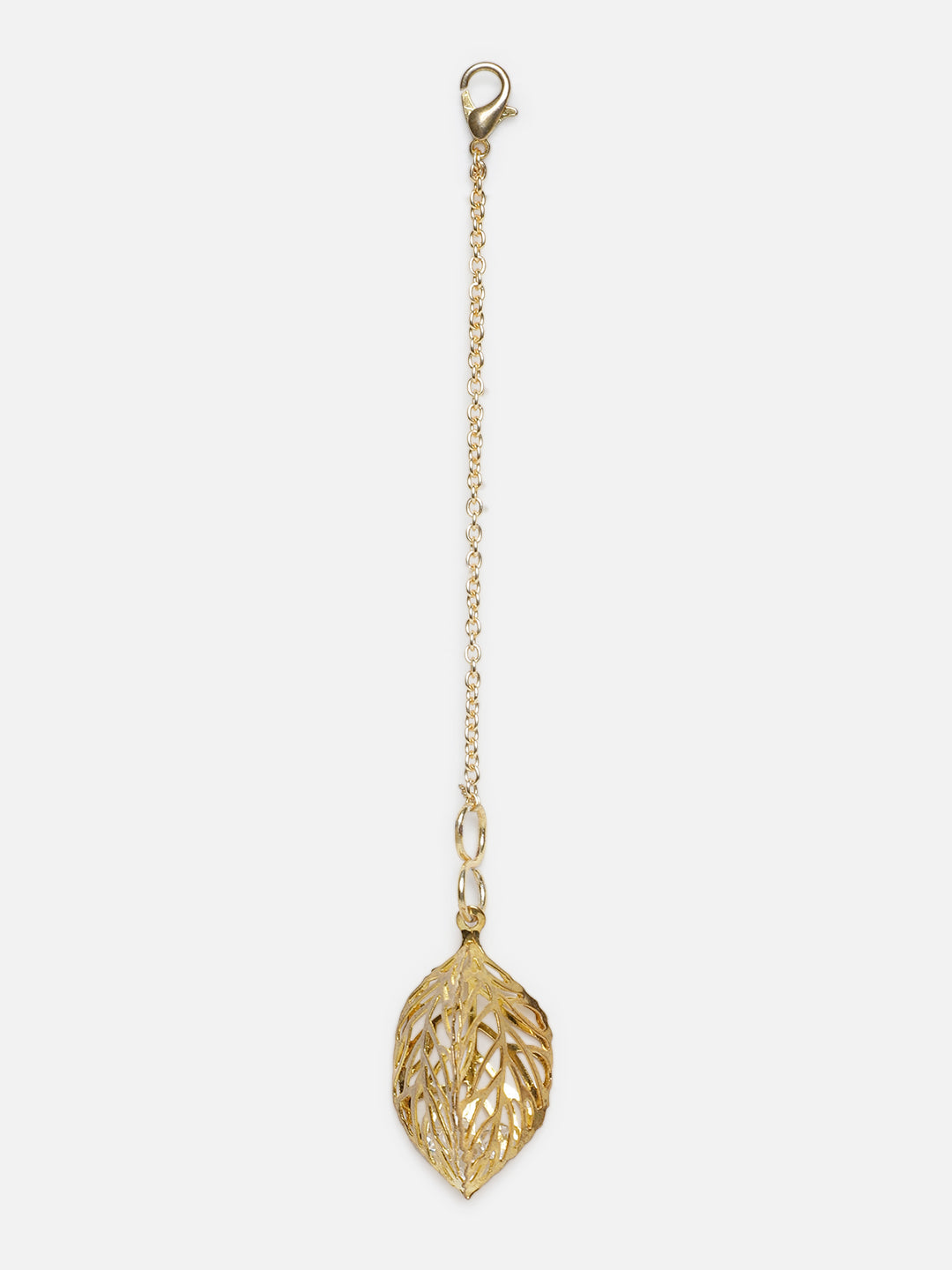AIVY LUXE handcrafted watch charm for women featuring a delicate gold leaf pendant on a fine chain